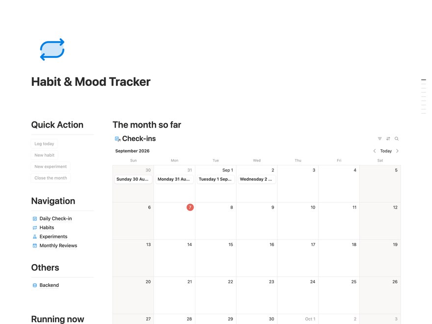 Habit & Mood Tracker Notion Template